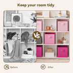 GRANNY SAYS 11 Inch Cube Storage Bins, Cube Storage Organizer, Fabric Collapsible Storage Bins with Handle, Storage Cubes for