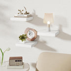 Fun Memories Square Floating Shelves for Wall, 9.3" W x 9.3" D x 1.4" H, Shelves for Wall with Invisible Brackets, Small Wood