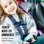 UnbuckleMe Car Seat Buckle Release Tool (As Seen on Shark Tank) - Easy Opener Aid for Arthritis, Long Nails, Older Kids - Button Pusher for Infant, Toddler Car Seats (2 Pack, Blue & Lime Green)
