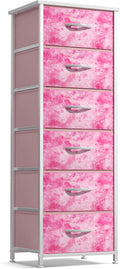 Sorbus Fabric Dresser for Kids Bedroom - Chest of 6 Drawers, Tall Storage Tower, Clothing Organizer, for Closet, for Playroom