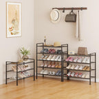 5-Tier Shoe Rack, Metal Storage Shelves for Closet Entryway, Tall Narrow Unit for Small Spaces, Multi-Purpose Organizer for B