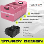 FORTEM Car Trunk Organizer, Collapsible Two Compartment Organizer, Foldable SUV & Truck Storage for Car Accessories for