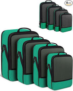 4 PCS Set Compression Packing Cubes for Travel, Lightweight Packaging Organizer Bags for Carry On Space Saving, Travel Essent