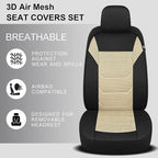 3D Air Mesh Car Seat Cover Front Sets Washable and Breathable Premium Cloth Automotive Vehicle Seat Covers for Cars Interior,