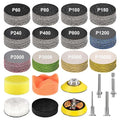 189 Pieces 2 Inch Sanding Discs, GOH DODD Hook and Loop Sanding Pads 60 to 10000 Grit Wet Dry Sandpaper with 1/8" 1/4” Shank,