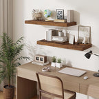Fun Memories 12" Deep Floating Shelves for Wall, 36" W x 12" D Floating Shelves, Long Wood Floating Wall Shelf for Living Roo