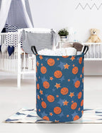 QUEENLALA Large Storage Basket,Laundry Hamper/Bathroom/Home Decor/Collapsible Round Storage Bin,Boys and Girls Hamper/Boxes/C