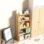 Wooden 4 Cube Storage Organizer,4 Tier Low Bookcase Storage Display Organizer, 44 Inch Versatile Cubes Shelf and Cubby Unit f