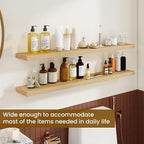 Dreamland 48Inch Floating Shelves for Wall, Rustic Wooden Storage Shelf for Living Room, Kitchen, Farmhouse, Wall Mounted Dis