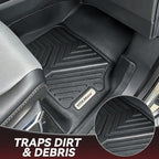 YITAMOTOR Floor Mats Fit for 2020-2025 Subaru Outback/Legacy, TPE All-Weather Custom Fit Floor Liners, Durable Anti-Slip Accessories, 1st & 2nd Row, Black
