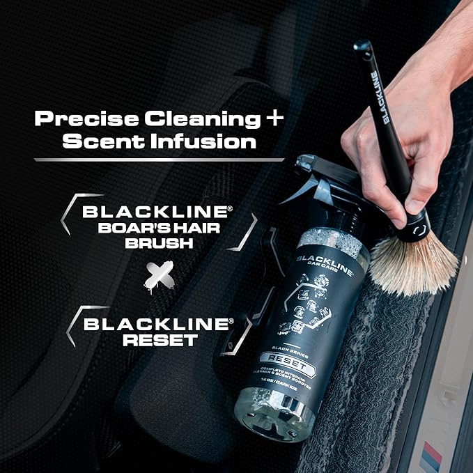 Blackline Luxury Scented Leather Interior Car Cleaner Reset Deep Cleans & Deodorizes All Surfaces, pH-Neutral High-Foam Formu
