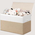 INDRESSME Large Toy Box with Lid, Collapsible Toy Storage Organizer Chest with Divider, Foldable Toy Bin for Kids Boys Girls 