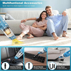 Handheld Vacuum Cordless, 14500PA Powerful Suction Hand Held Vacuum Cleaner with Brushless Motor, Rechargeable and Portable C