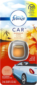 Febreze Odor Clear Car Vent Air Freshener Clip, Hawaiian Aloha 0.06 Fl.Oz - 8 Pack