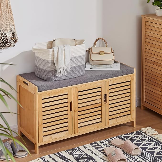 OIASKET Storage Baskets for Organizing, Woven Baskets for Shelves, Rectangle Decorative Organizer for Storage Clothes, Toy, B