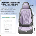 Coverado Car Seat Covers, Front Seat Cover, Waterproof Nappa Leather Seat Covers for Cars, Driver Car Seat Protectors, Gray a