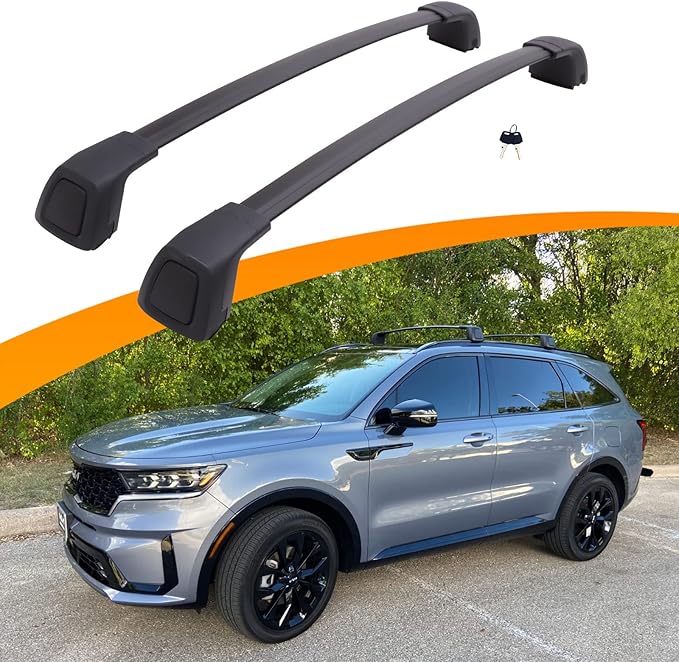 Snailfly Roof Racks Cross Bars Fit for 2021-2026 KIA Sorento & Sorento HYBIRD Rooftop Cargo Crossbars with Lock (Only for Non-X-LINE Models with Flush Side Rails)