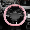 Road Comforts Leopard Steering Wheel Cover for Women, Cute Anti-Slip Microfiber Leather, Fits D Shape Flat Bottom Steering Wh