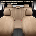 CAR PASS Waterproof Car seat Covers Full Sets Neoprene Wetsuit, All-Weather Non-Slip Durable, Universal Fit for SUV Sedans Tr