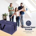 HOMESURE 12 Pack Large Strong Moving Bags with Zippers & Carrying Handles - Water-Resistant - Heavy Duty Storage Tote for Spa
