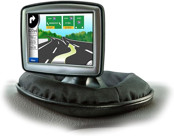 Bracketron NavMat Portable GPS Dash Pad Converts Windshield GPS Mount into Dashboard Mount Weighted Beanbag Friction Base 8 inch Base 3.5 inch Center