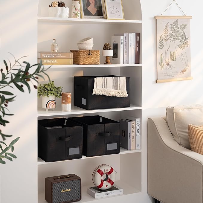 GRANNY SAYS Storage Baskets for Shelves, Fabric Storage Bins for Clothes, Closet Organization Bins, Collapsible Storage Bins 