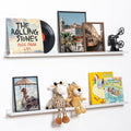 Fun Memories Picture Ledge Shelf, 48 Inch Floating Shelves Set of 2, Large Nursery Book Shelves for Toys Storage, Kids Booksh
