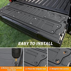 KUST Full Set Floor Mats for 2023-2026 Ford F250/F350/F450 Super Duty Crew Cab, 6.8FT Truck Bed Mat with Tailgate Liner All Weather F250 Accessories TPE Rubber Raised Edge
