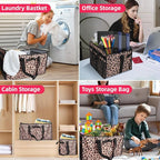 Muzale Reusable Grocery Bags Foldable Extra Large Utility Tote Bag with Wire Frame Heavy Duty Shopping Bags with Handles for Groceries Sturdy Grocery Totes with Pockets for Car Trunk Storage Laundry