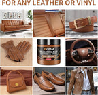 Light Brown Leather Recoloring Balm with 100ml Mink Oil,Leather Couch Scratch Remover,Leather Repair kit for Vinyl Furniture 