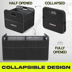 FORTEM Car Trunk Organizer, Collapsible Two Compartment Organizer, Foldable SUV & Truck Storage for Car Accessories for