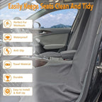 Towel Car Seat Covers - Super Absorbent Front Seat Protectors for Gym, Pets & Travel | Quick-Dry Towel Fabric | Universal Non
