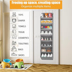 KYEVIS Over The Door Shoe Organizer Storage Fit 16-24 Pairs Hanging Shoe Rack Organiser for Closet Door, Deep Pocket Shoe Hol