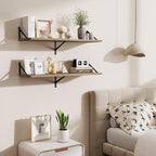 Deep Floating Shelves for Wall,36" Wx10 D Wood Wall Shelves with Metal Brackets,Hanging Storage Floating Shelf for Living Roo
