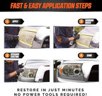 BEAM BRIGHT Ceramic Headlight Restoration Kit – Car Headlights Cleaner & Restorer for Cloudy, Yellowed Headlights - with UV P