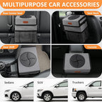 Car Trash Can Trash Bag Bin Hanging Waterproof Automotive Car Garbage Cans Leak Proof Vehicle Trash Can Grey