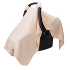 Comfy Cubs Baby Car Seat Cover - Soft, Breathable Bamboo Rayon and Muslin Cotton Blend - Lightweight Canopy for Sun, Bug, and