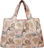 allydrew Large Foldable Tote Nylon Reusable Grocery Bags, 6 Pack