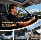 OneTigris Rigid Car Sun Visor Organizer, Fiberglass MOLLE Visor Panel – Tactical Overhead EDC Storage for Truck, SUV, Jeep & Emergency Gear