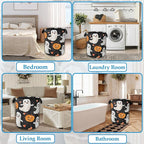 Halloween Ghost Pumpkin Laundry Basket Collapsible Laundry Hamper Clothes Toy Storage Bin for Bathroom Bedroom Room Decor 16"