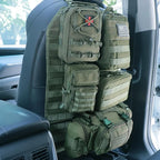 Universal Tactical Car Seat Back Organizer Bag Tactical Molle Vehicle Organizers Panel Vehicle Protector Organizers with 5 Detachable Pouches for Car Truck Ford Jeep (Model A-Army green)