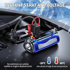 Jump Starter with Air Compressor,2500A car battery Jump starter,12V car booster jumper cable kit,Car Charger 150PSI portable tire inflator,battery charger,multi-function LED outdoor emergency lighting