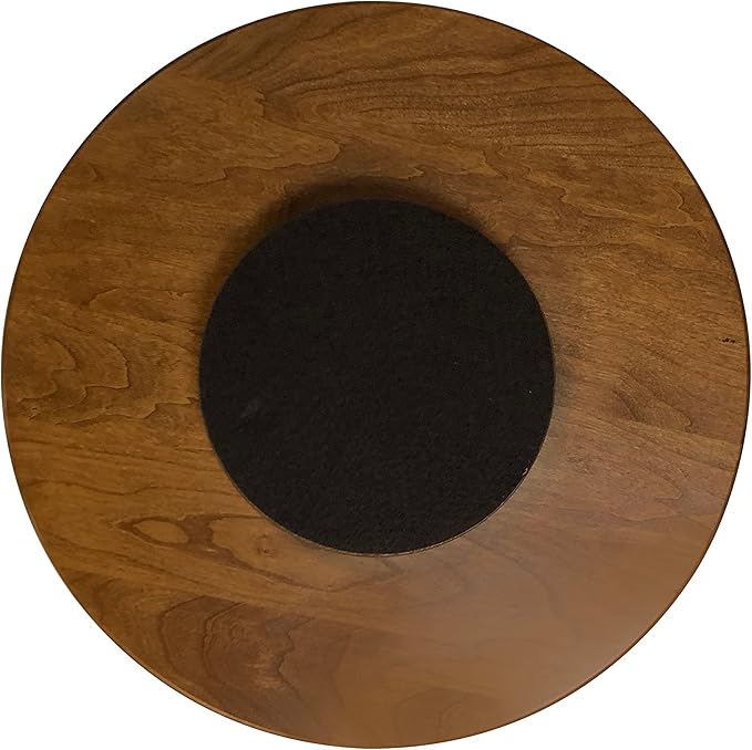 Rustic Red Door Co. Wood Lazy Susan Turntable - Solid Wooden Spinning Kitchen Table Organizer - Scratch Resistant - 360 Degre