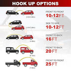 Jumper Cables for Car,8 Gauge 12 Feet Heavy Duty Booster Cable,Quick Connect Automotive Wires with Alligator Clips,Carrying Bag for Cars Trucks