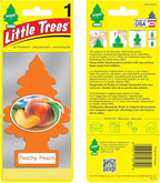 Little Trees Cardboard Hanging Car, Home & Office Air Freshener, Peachy Peach (Pack of 6)