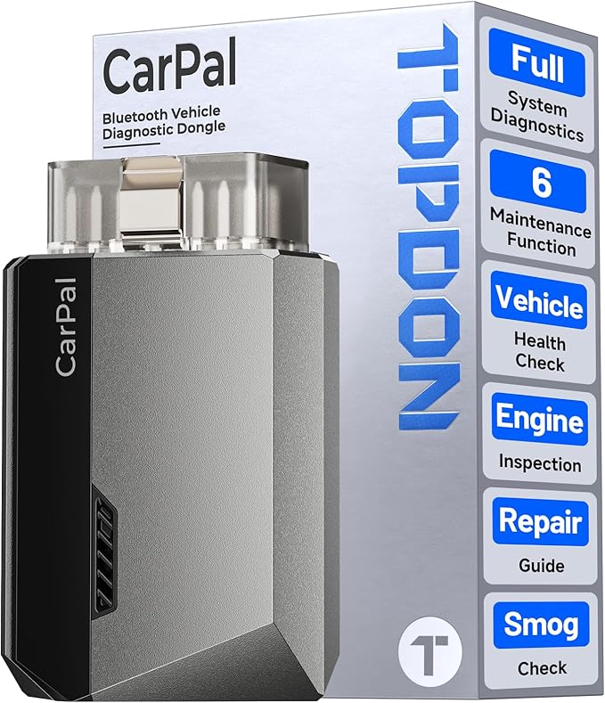 TOPDON Carpal OBD2 Scanner Bluetooth - Scanner for Car, AI-Assisted All System Diagnostic Tool for iOS & Android, Vehicle