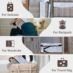 U+U 4 Set Compression Packing Cubes - Ultralight Travel Organizers, Space-Saving Suitcase Organizer, Expandable Packing Cubes