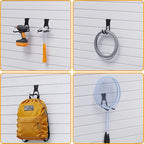 Heavy Duty Slatwall Hooks 40PCS - Black Garage & Workshop Organizers for Standard Panels
