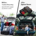 Car Roof Bag Rooftop Cargo Carrier Bag Waterproof 15 Cubic feet,Roof Rack for car Includes Anti-Slip Mat, 4 Door Hooks, Waterproof Zipper Buckle for All Cars with/Without Rack