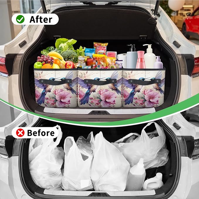 Reusable Grocery Bags Heavy Duty Shopping Bags Foldable Large Tote Bags with Long Handles & Hard Bottom